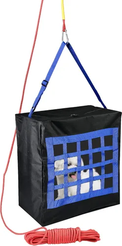 Bolsa de escape de emergencia contra incendios para mascotas de hasta 100 libras - Cuerda de 50 pies incl. - Transportador de equipo de seguridad -