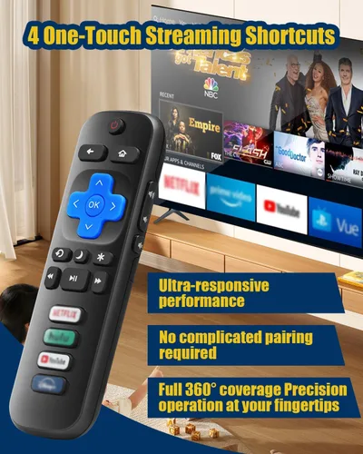 Miniatura 3 de Control remoto de repuesto para Roku TV, compatible con televisores inteligentes TCL, Hisense, Onn, Philips Roku (no para Roku Stick o Box)