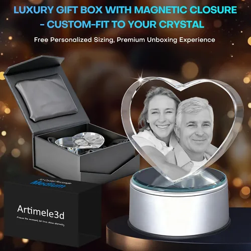 Miniatura 8 de Regalos de fotos de cristal 3D personalizados con grabado láser 3D, marcos de fotos personalizados, aniversario, cumpleaños, boda, regalo