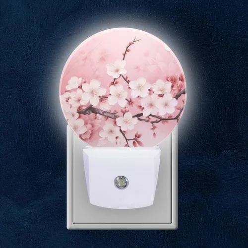 Miniatura 12 de Lámpara de Luz Nocturna LED Redonda con Sensor de Anochecer a Amanecer, Vidrio Emplomado Circular 3D con Luz Nocturna de Abejorro que se Enchufa a
