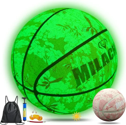 Miniatura 13 de Balón de baloncesto personalizado, que brilla en la oscuridad, regalo de baloncesto personalizado tamaño 7 (29.5"), tamaño 6 (28.5"), tamaño 5 Azul