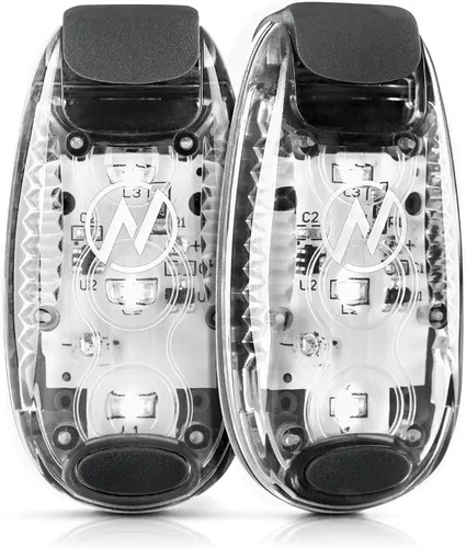 Miniatura 9 de LED Safety Light (2 Pack) - Clip On Strobe/Running Lights for Runners, Dog, Bike, Walking, Boat, Kayak, Stroller and More - High Visibility Blanco