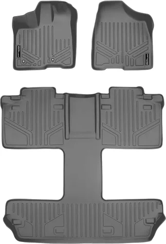 Miniatura 27 de SMARTLINER Alfombrilla de suelo para maletero de carga para todo tipo de clima, detrás de la segunda fila para Toyota Sienna 2011-2012