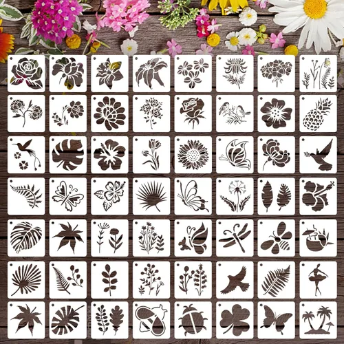 Miniatura 25 de Augshy 56 plantillas para el día de la madre, plantillas de 3 pulgadas para el día del padre para pintar, plantillas de pintura reutilizables