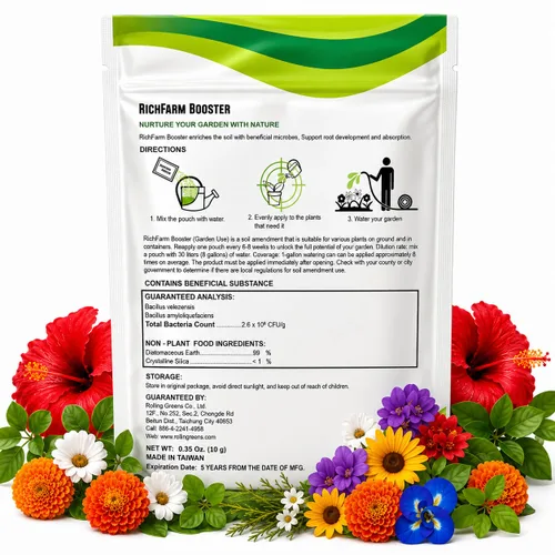 Miniatura 8 de RichFarm Booster, polvo orgánico para la condición del suelo, estimulador de raíces para plantas de interior, funciona con cualquier fertilizante