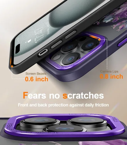 Miniatura 245 de Goodon para iPhone 15 Pro Max con protector de pantalla de privacidad, compatible con Magsafe, funda translúcida mate a prueba de golpes - Linda