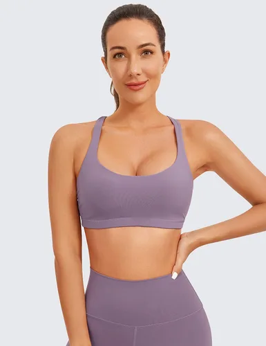 Miniatura 2 de CRZ YOGA Brasier para deportes de bajo impacto para mujer con tirantes sin varillas acolchado Yoga Bra Tops