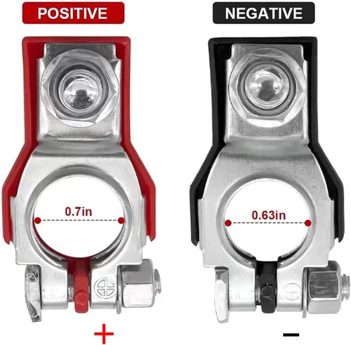 Miniatura 3 de Kit de repuesto positivo y negativo de terminal de batería compatible con Nissan Altima Maxima Rouge Sentra Murano Infiniti Toyota Lexus Reemplazo #