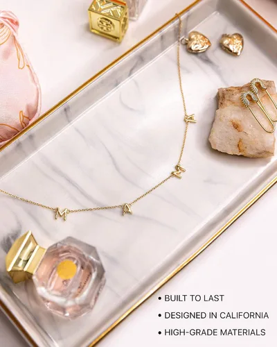 Miniatura 5 de Benevolence LA Mama Necklace Dainty Necklace 14k Gold Dipped Necklaces For Women Valentines Day Gifts for Mom 14 Gold Necklace Mothers Necklace