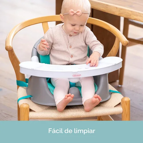 Miniatura 6 de Infantino Asiento y elevador de descubrimiento 3 en 1, con música y luces, asiento elevador para niños pequeños para mesa de comedor o silla