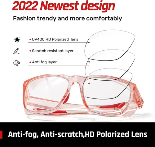 Miniatura 3 de Gafas de seguridad antivaho con protección ocular, gafas de bloqueo de luz azul para mujeres y hombres Rosa