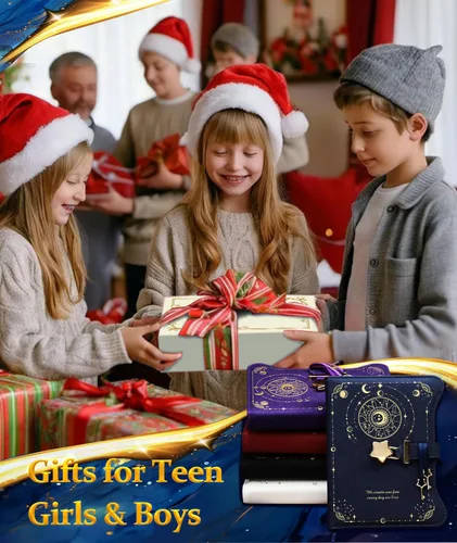 Miniatura 6 de Hoci Poci Diario con Cerradura y Llaves para Niñas Ideas de Regalo, Diario de 360 Páginas de Papel Kraft para Mujeres, Cuaderno Rellenable B6