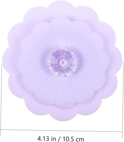 Miniatura 3 de Tofficu Tapa de taza de silicona de dos capas, tapa de copa para bebidas a través de las tapas de la taza, cubierta de sello de taza de flores, tapa