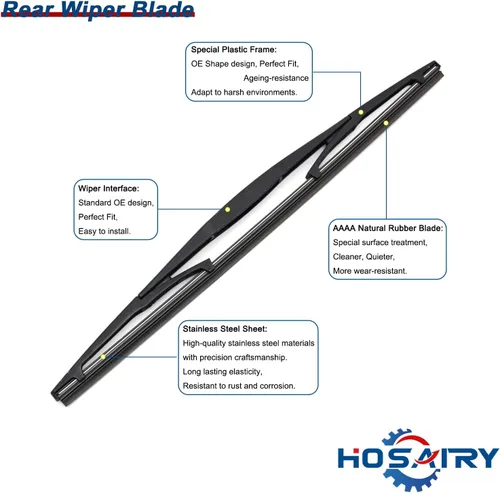 Miniatura 4 de Juego de limpiaparabrisas trasero para Honda Odyssey 2011-2017 Conjunto de limpiaparabrisas trasero 76720-TK8-A01 76730-TK8-A21