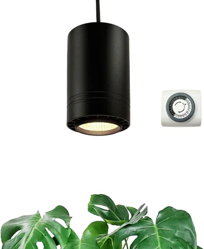 Miniatura 7 de Lámpara de Crecimiento Colgante 40W Grande, Lámpara para Plantas de Espectro Completo en Color Blanco Cálido, Enchufe de 120V con Temporizador