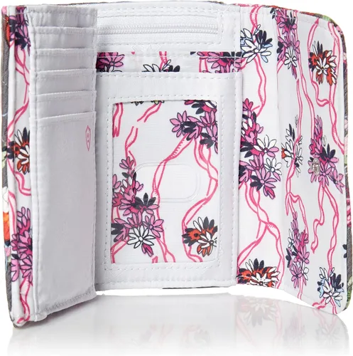 Miniatura 5 de Vera Bradley Cartera compacta de algodón Riley para mujer con protección RFID