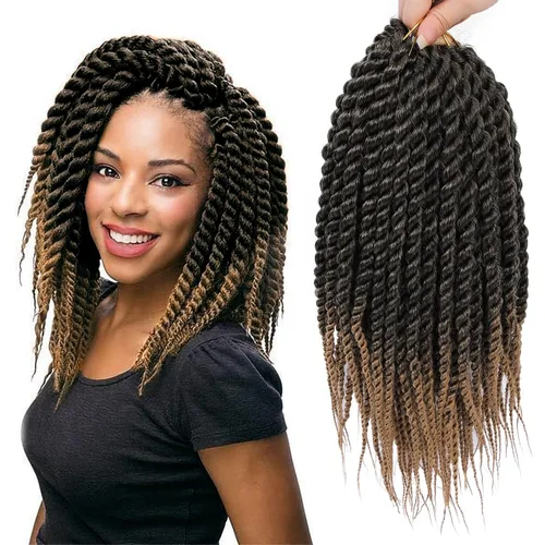 Miniatura 19 de Admutty - Extensiones de pelo trenzadas Havana Twist de 30,48 cm, 6 paquetes de trenzas de ganchillo Havana Twist senegalés, trenzas Jumbo Havana 2#