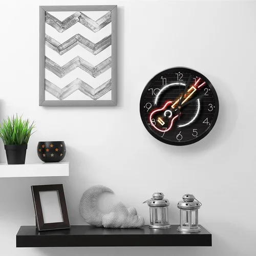 Miniatura 6 de Reloj de pared decorativo de cuarzo silencioso sin tictac, funciona con pilas, reloj redondo de 10 pulgadas, decoración del hogar para cocina, sala