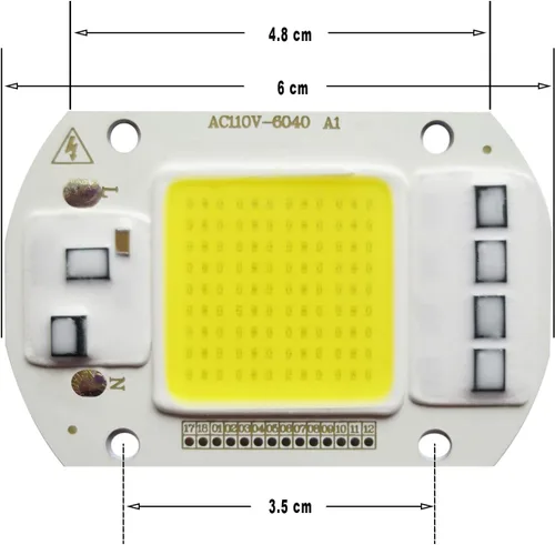 Miniatura 2 de 2 unids LED COB chip 50 W 110 V luz blanca motor integrado inteligente IC conductor para reflector