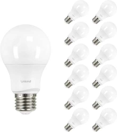 Miniatura 10 de Linkind - Bombillas LED A19 atenuables, equivalente a 40 W, base E26, luz blanca suave de 2,700 Kelvin, 5.7 W, 460 lúmenes, CRI80+, 120 V