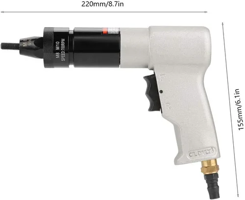 Miniatura 8 de Pistola de remachado neumática Tuerca de tracción Herramienta automática de pistola de remachadora de aire