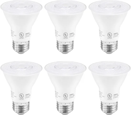 Bombillas LED PAR20, equivalente a 50 W, bombilla PAR20 regulable de 7 W, blanco ultra cálido de 2700 K, 500 lúmenes, base E26, certificación UL,