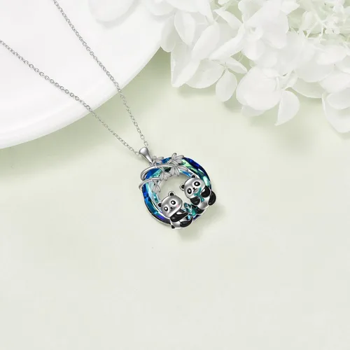 Miniatura 5 de Pingüinosperezosospandasbúhospanda rojojirafagatosllamasdinosaurioosocerdo monoconejito de Pascua, regalos de pingüinos, plata de ley 925, joyería