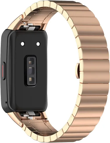 Miniatura 2 de Correa de metal compatible con Huawei Band 6, para reloj Honor Band 6/Band 7, correa de repuesto de metal de acero inoxidable olid compatible