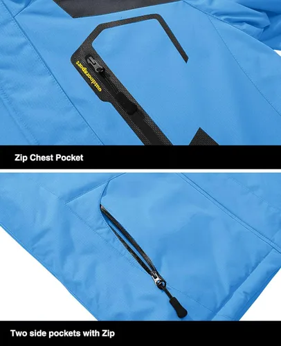 Miniatura 5 de MAGCOMSEN - Chaqueta de invierno para hombre, impermeable, abrigada, con forro polar y múltiples bolsillos