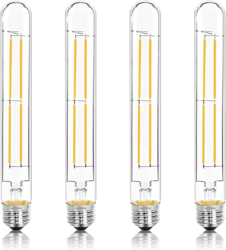 Miniatura 28 de Bombillas LED tubulares T10 de 5 pulgadas, bombillas Edison vintage E26 de 4000 K, regulables, 4 W igual a 40 vatios, 400 lúmenes, bombillas