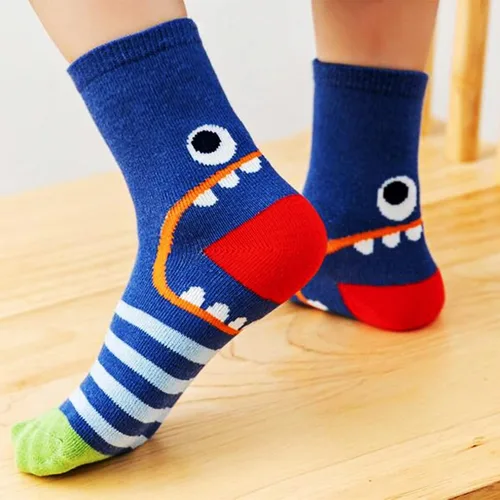 Miniatura 6 de Calcetines deportivos para niños, diseño de dinosaurios, 10 pares