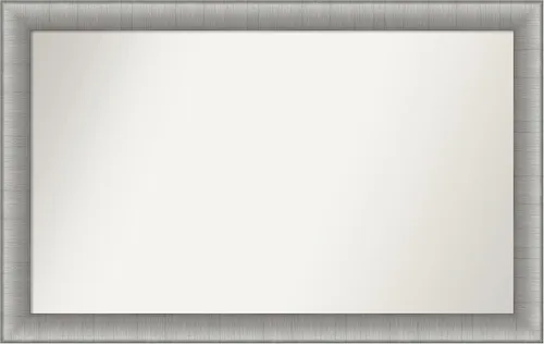 Miniatura 62 de Amanti Art Espejo de baño plateado para sobre fregadero, 28 x 47 pulgadas, espejo rectangular de plata imperial, marco de madera tradicional de gran