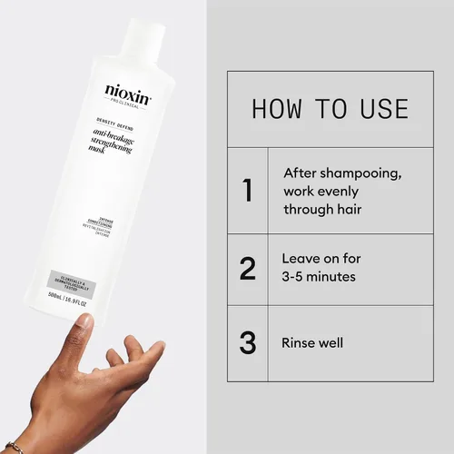 Miniatura 5 de Nioxin Density Defend Anti-Breakage Strengthening Mask For Damaged, Colored, Thinning Hair Intense Conditioning Protects Against Breakage