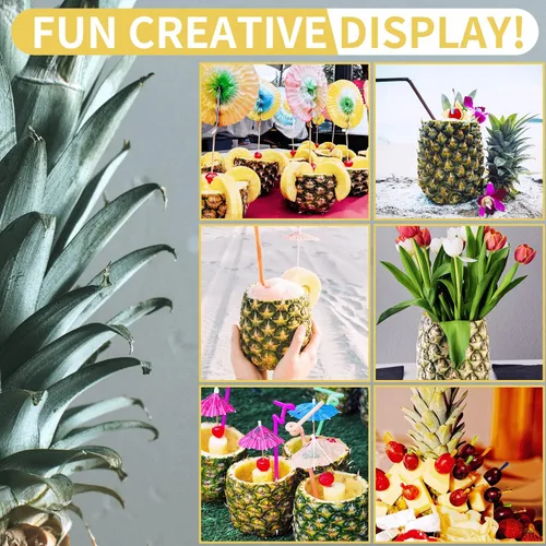 Miniatura 5 de Descorazonador de piña, [actualizado, reforzado, hoja más gruesa] Newness - removedor prémuim de núcleos de piña de acero inoxidable, herramienta