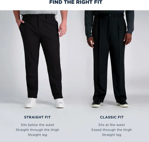 Miniatura 6 de HAGGAR Cool 18 Pro Classic Fit Flat Front Casual Pant Regular y Big & Tall