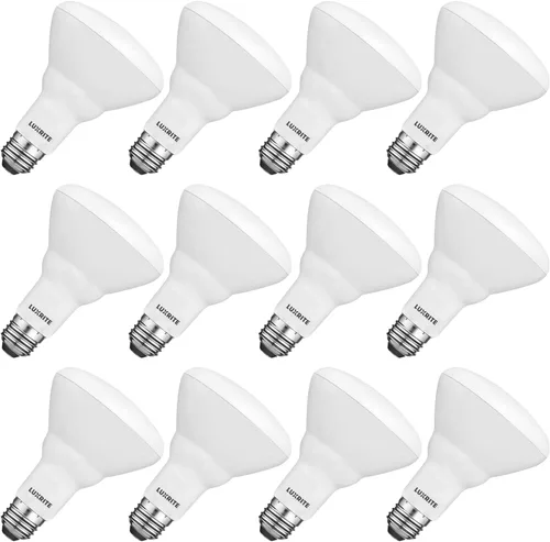 Miniatura 7 de LUXRITE Paquete de 4 bombillas LED BR30, equivalente a 65 W, blanco cálido de 2700 K, regulable, 650 lúmenes, bombillas LED de inundación, 8.5 W