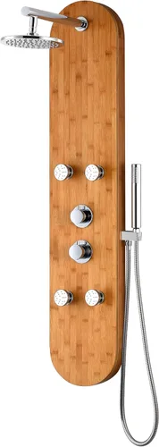 Miniatura 11 de ANZZI Sistema de Panel de Cabezal de Regadera Fontan Acero Cepillo 6 Chorros Turbo & Multifuncional Jet de Alta Presión + Lluvia + Combo