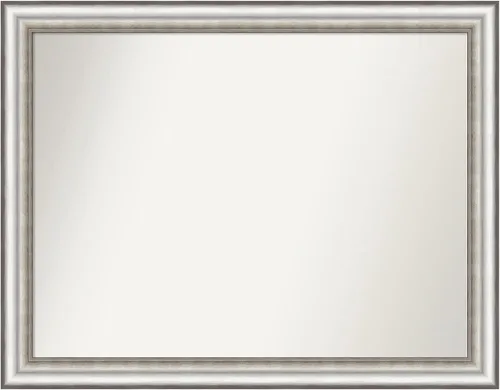 Miniatura 298 de Amanti Art Espejo de baño plateado para sobre el fregadero, 26 x 26 pulgadas, espejo cuadrado de plata antigua, marco de madera tradicional mediano