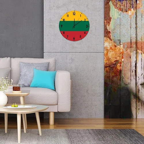 Miniatura 397 de Cheyan Reloj de pared con bandera de Canadá de 12 pulgadas, silencioso, sin tictac, de PVC, funciona con pilas, reloj redondo decorativo, regalo