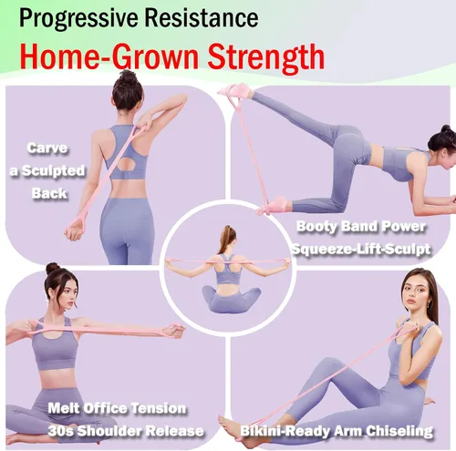 Miniatura 5 de Juego completo de bandas de resistencia para mujeres y hombres, bandas profesionales de entrenamiento para la parte superior e inferior del cuerpo