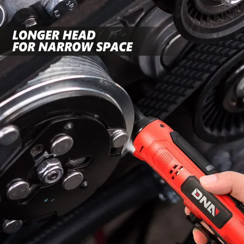 Miniatura 5 de DNA MOTORING TOOLS-00170 Llave de trinquete eléctrica inalámbrica de 12 V 3/8 pulgadas con interruptor de rotación hacia adelante/retroceso + luz