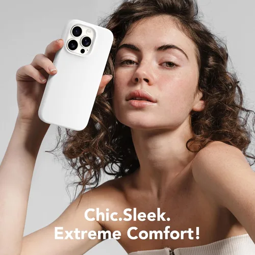 Miniatura 8 de GONEZ Funda de silicona para iPhone 14 Pro Max, compatible con MagSafe, con protector de pantalla + protector de lente de cámara, silicona líquida a