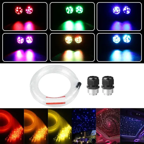 Miniatura 2 de Twinkle Starlight Headliner Light,16W 500pcs 6.5ft LED Star Kit de luz de fibra óptica de techo APP/Control remoto para coche/hogar/fiesta