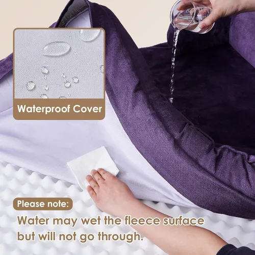 Miniatura 149 de EHEYCIGA – Cama ortopédica impermeable para perros pequeños, de espuma viscoelástica tipo caja de huevos, con bordes elevados y base antideslizante