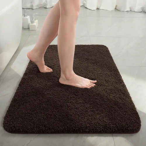 Miniatura 20 de LOCHAS - Tapete de baño de 24x70 pulgadas, suave, grueso y absorbente, hecho de microfibra, para el baño, lavable a máquina, tapete antideslizante