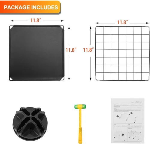 Miniatura 3 de HUBSON Organizador de Almacenamiento de Cubos de Alambre, para Libros/Juguetes/Manualidades/Plantas en Macetas y Organizadores de Armario para Negro