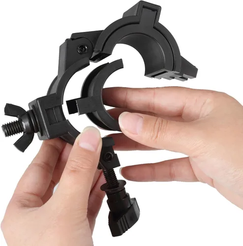 Miniatura 5 de Paquete de 10 abrazaderas de iluminación de escenario para luces de DJ, abrazadera de plástico O Truss para tubo redondo de 1 pulgada, 1-1/2