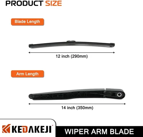 Miniatura 5 de Brazo limpiaparabrisas trasero compatible con vehículos Ford Escape 2013-2018, juego de limpiaparabrisas trasero de repuesto OEM BB5Z17526-C