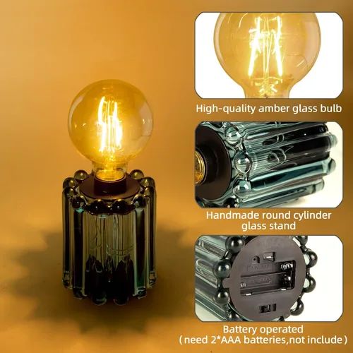 Miniatura 7 de Juego de 2 lámparas de mesa operadas con baterías, lámpara inalámbrica alimentada por baterías con temporizador, luces decorativas