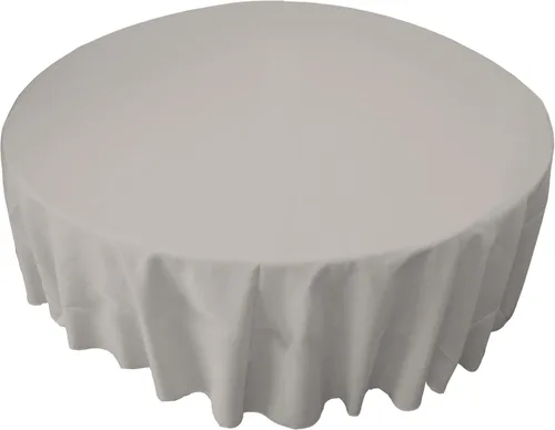 Miniatura 204 de LA Linen - Mantel redondo lavable de popelina de poliéster, resistente a manchas y arrugas, 51", mantel de tela para comedor, cocina, fiesta, Negro